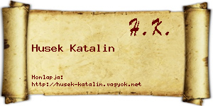 Husek Katalin névjegykártya